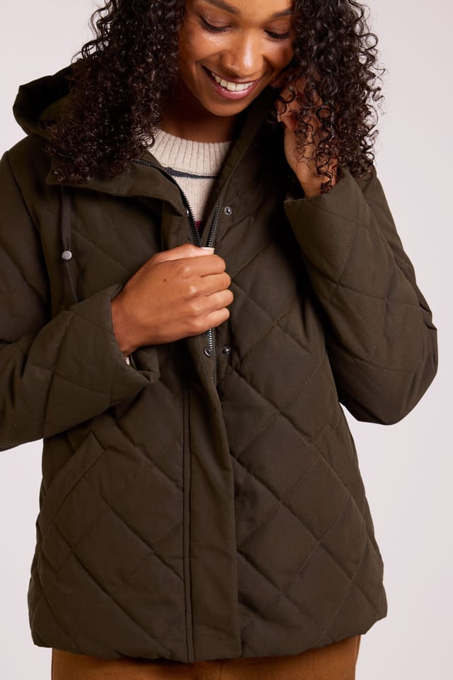 Nomads Clothing Nomads Clothing Women's Womens Quilted Jacket in Khaki - 2