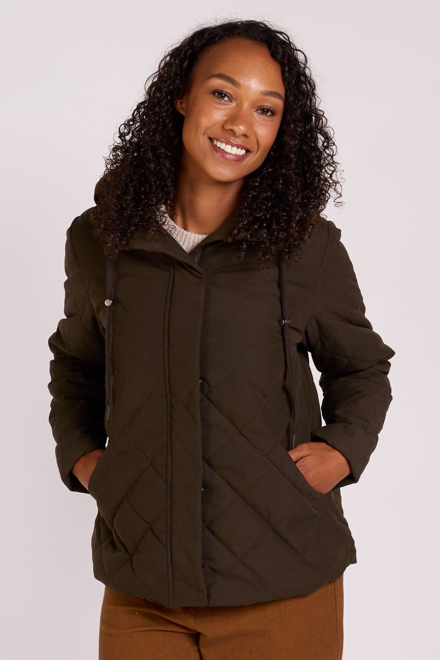 Nomads Clothing Nomads Clothing Women's Womens Quilted Jacket in Khaki - 4