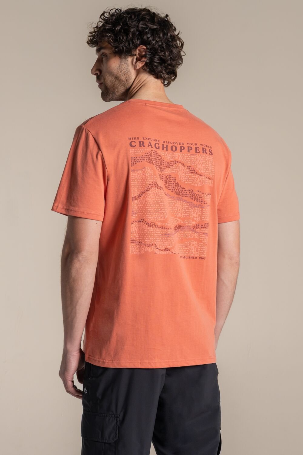Craghoppers Craghoppers Men's Lucent Relaxed Fit Short Sleeved T-Shirt in Burnt Orange - 2