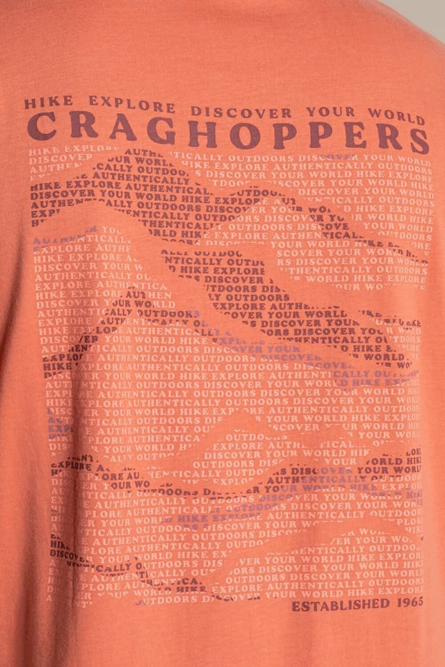 Craghoppers Craghoppers Men's Lucent Relaxed Fit Short Sleeved T-Shirt in Burnt Orange - 3