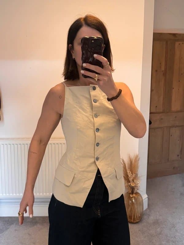 & Other Stories & Other Stories Tailored Waistcoat Beige