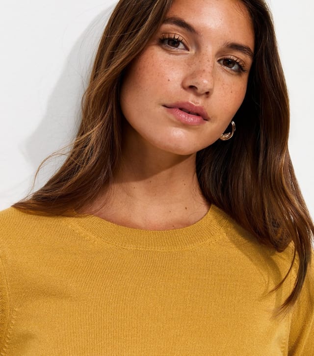 New Look Women's Dark Yellow Knitted Round Neck Jumper New Look - 3