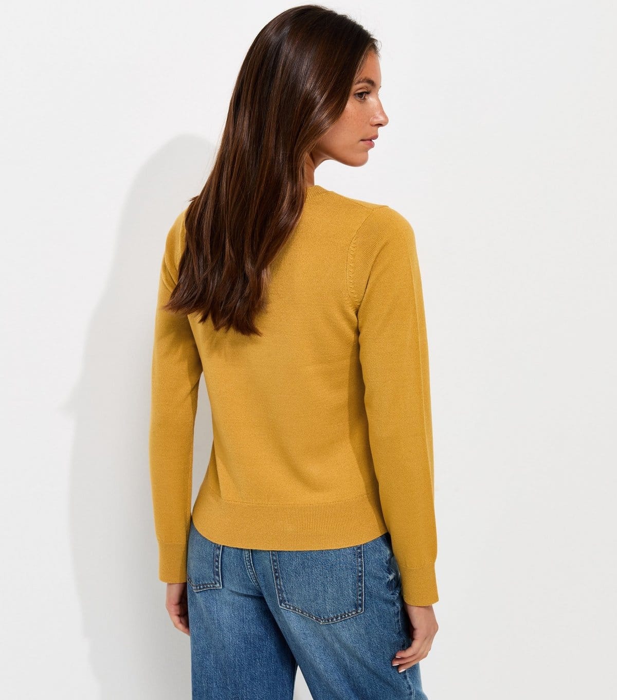 New Look Women's Dark Yellow Knitted Round Neck Jumper New Look - 4