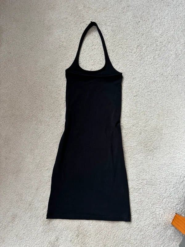 ASOS black halter neck dress