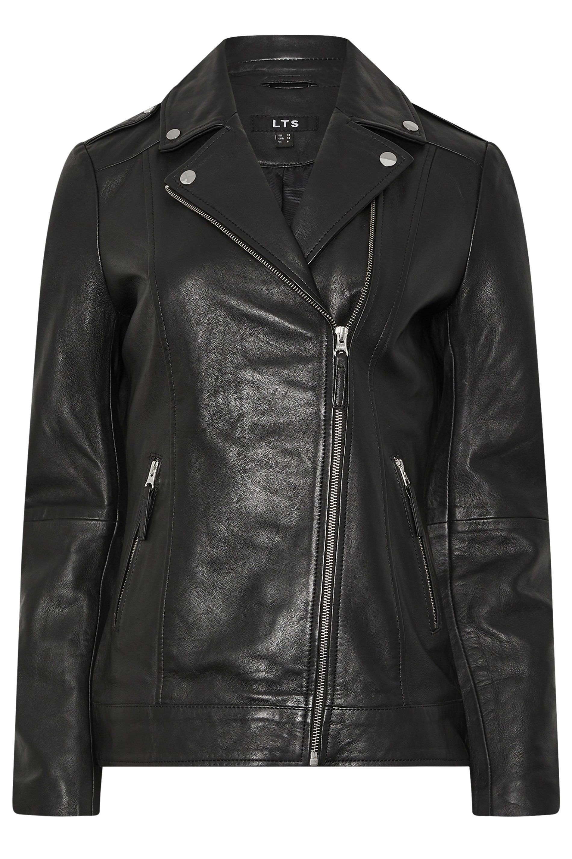Long Tall Sally Long Tall Sally Women's Tall Leather Jacket in Black - 2