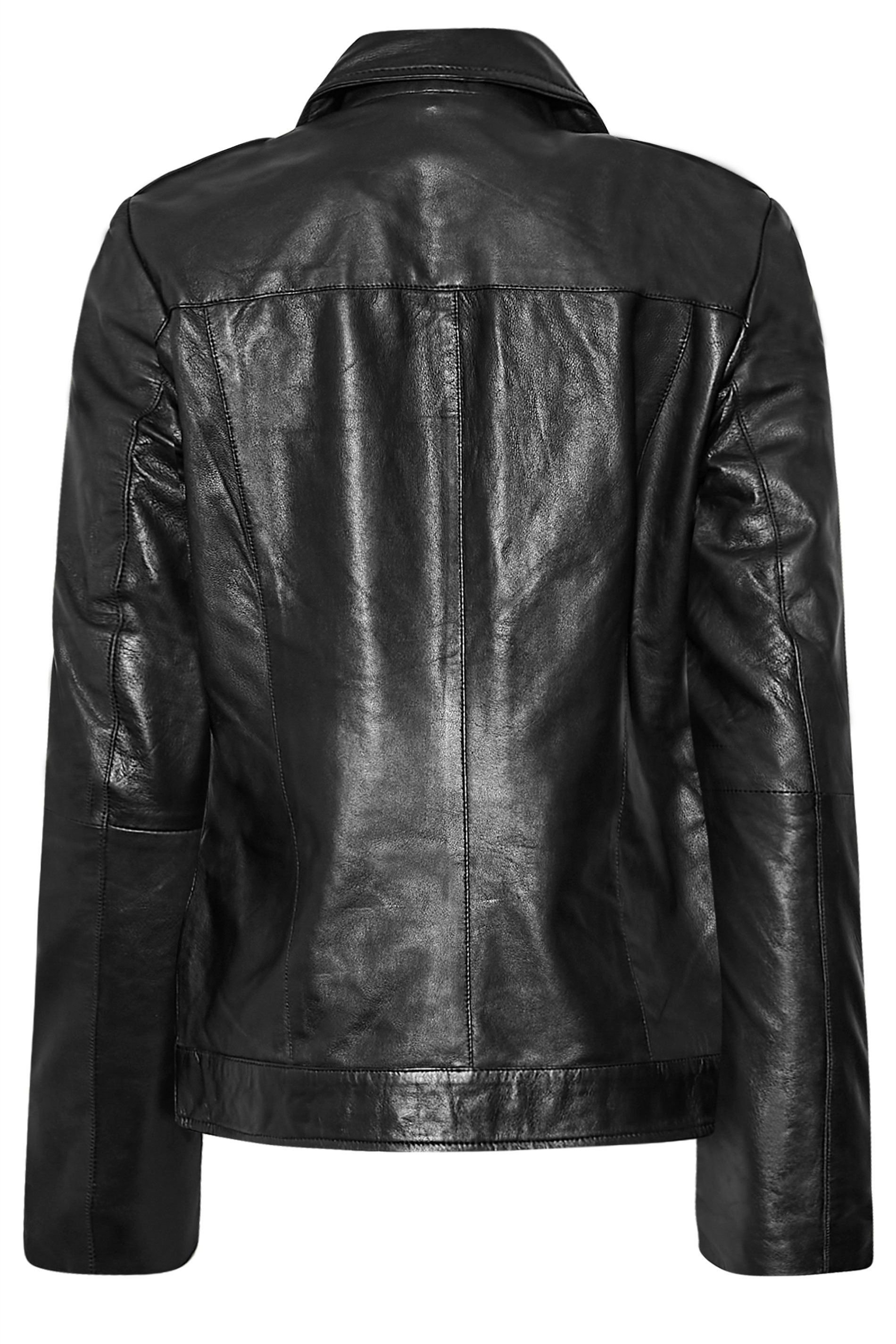 Long Tall Sally Long Tall Sally Women's Tall Leather Jacket in Black - 3