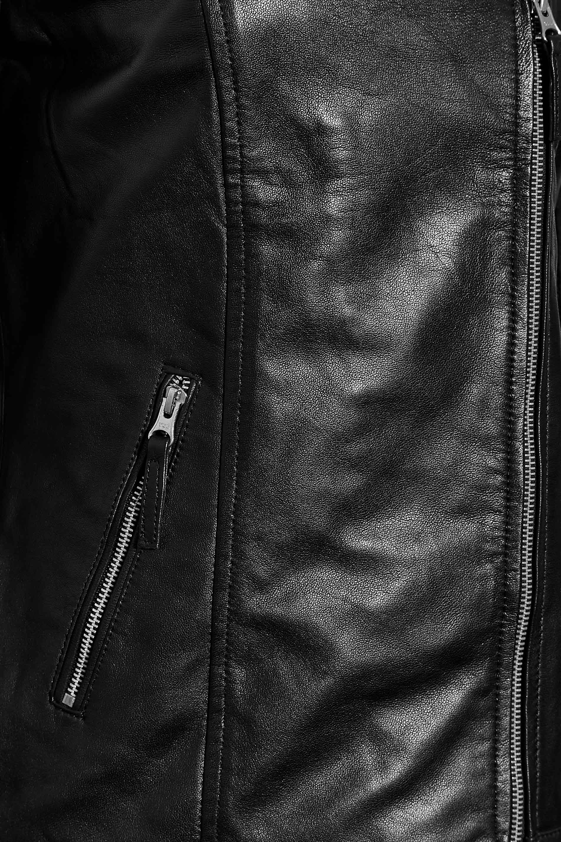 Long Tall Sally Long Tall Sally Women's Tall Leather Jacket in Black - 4