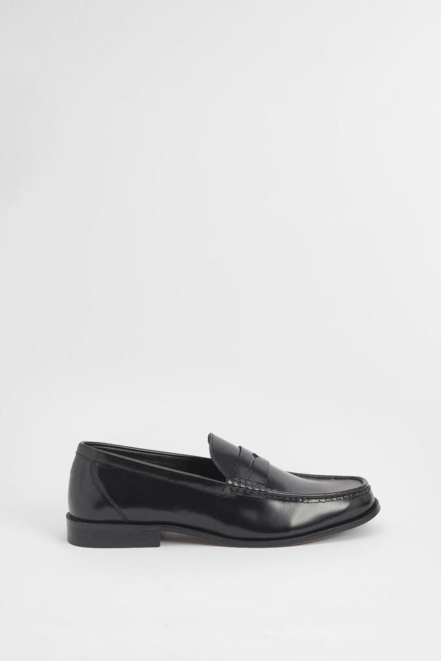 Burton Burton Men's Black Leather Penny Loafer - 2