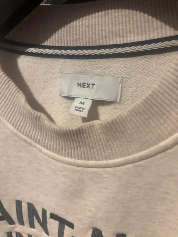 Next Next beige crew neck jumper - M