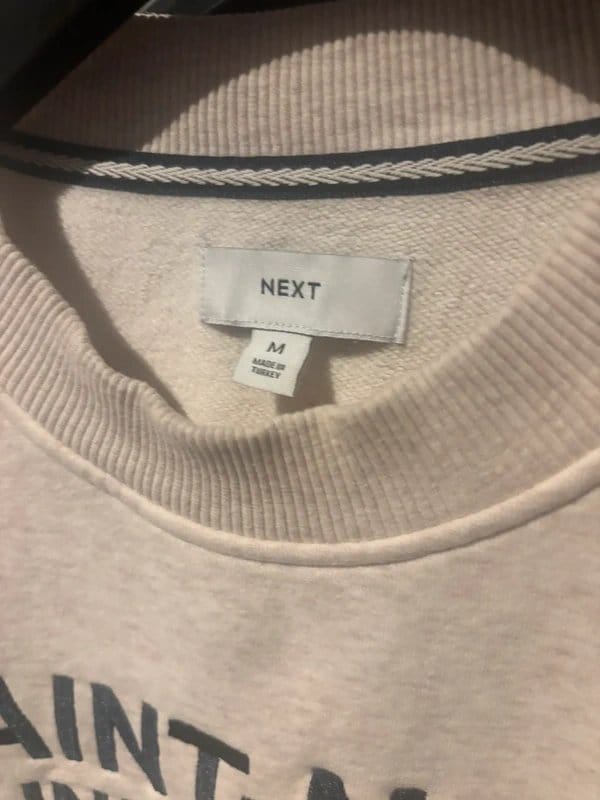 Next Beige Crew Neck Jumper - M