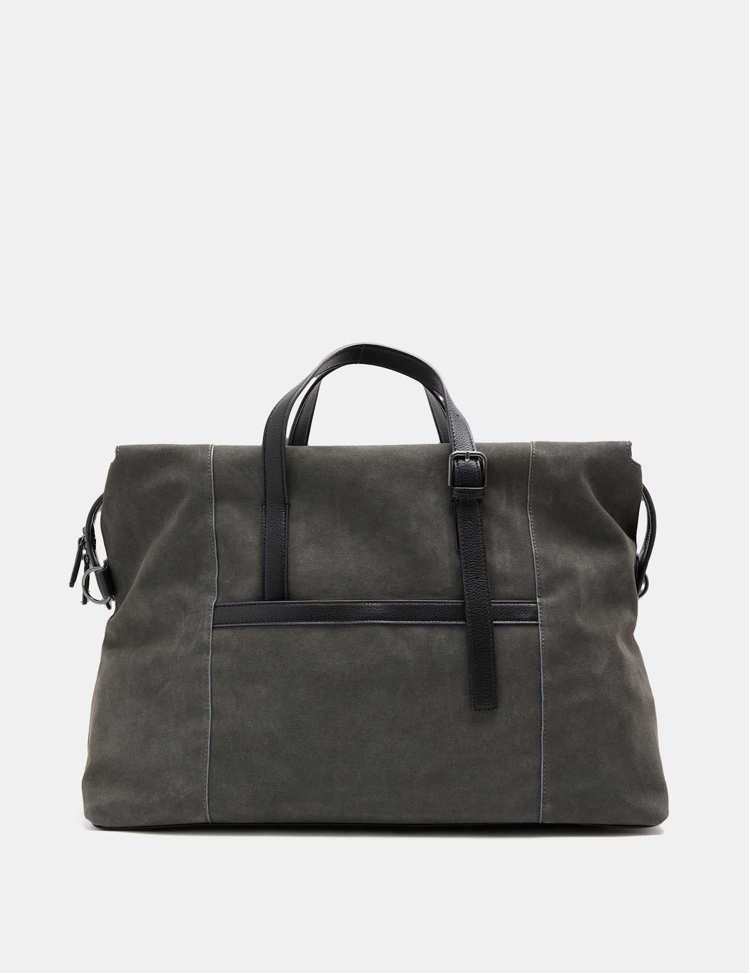 Marks & Spencer M&S Suede Weekend Bag Charcoal
