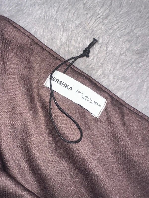 Bershka Brown Sequin Midi Skirt