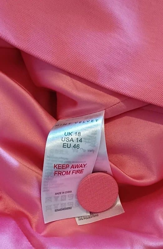 Mint Velvet Mint Velvet Pink Linen Blend  Jacket -  size 18