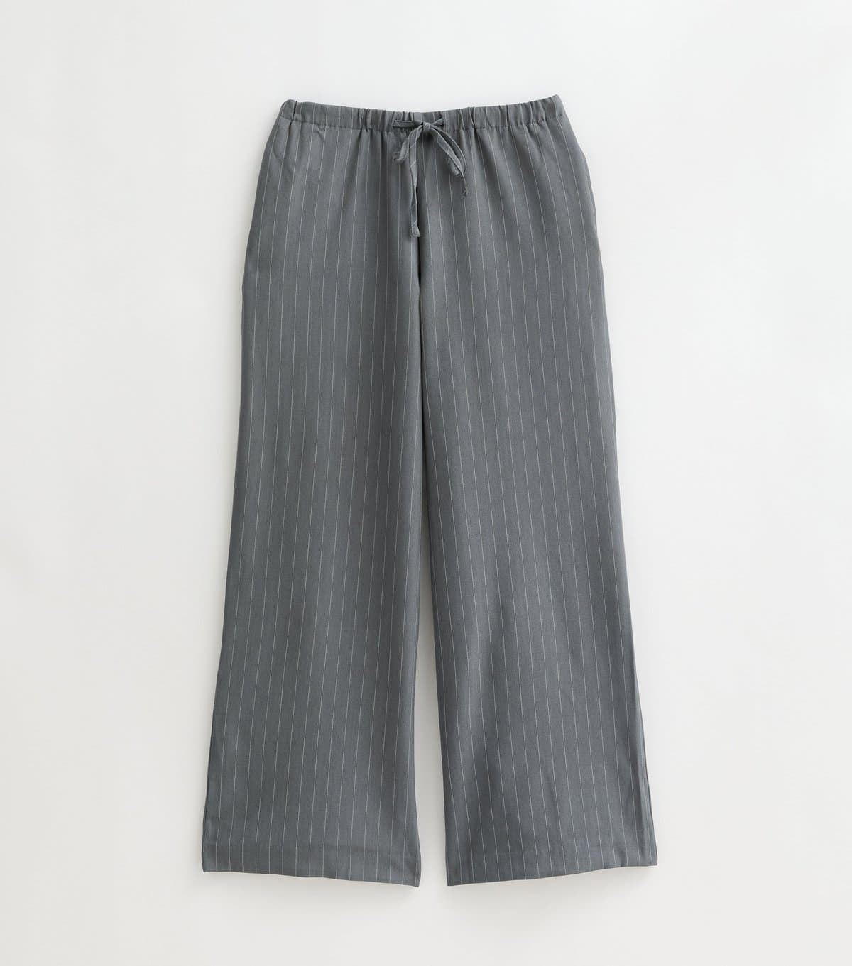 New Look Women's Petite Grey Woven Pinstripe Wide Leg Tailored Trousers New Look