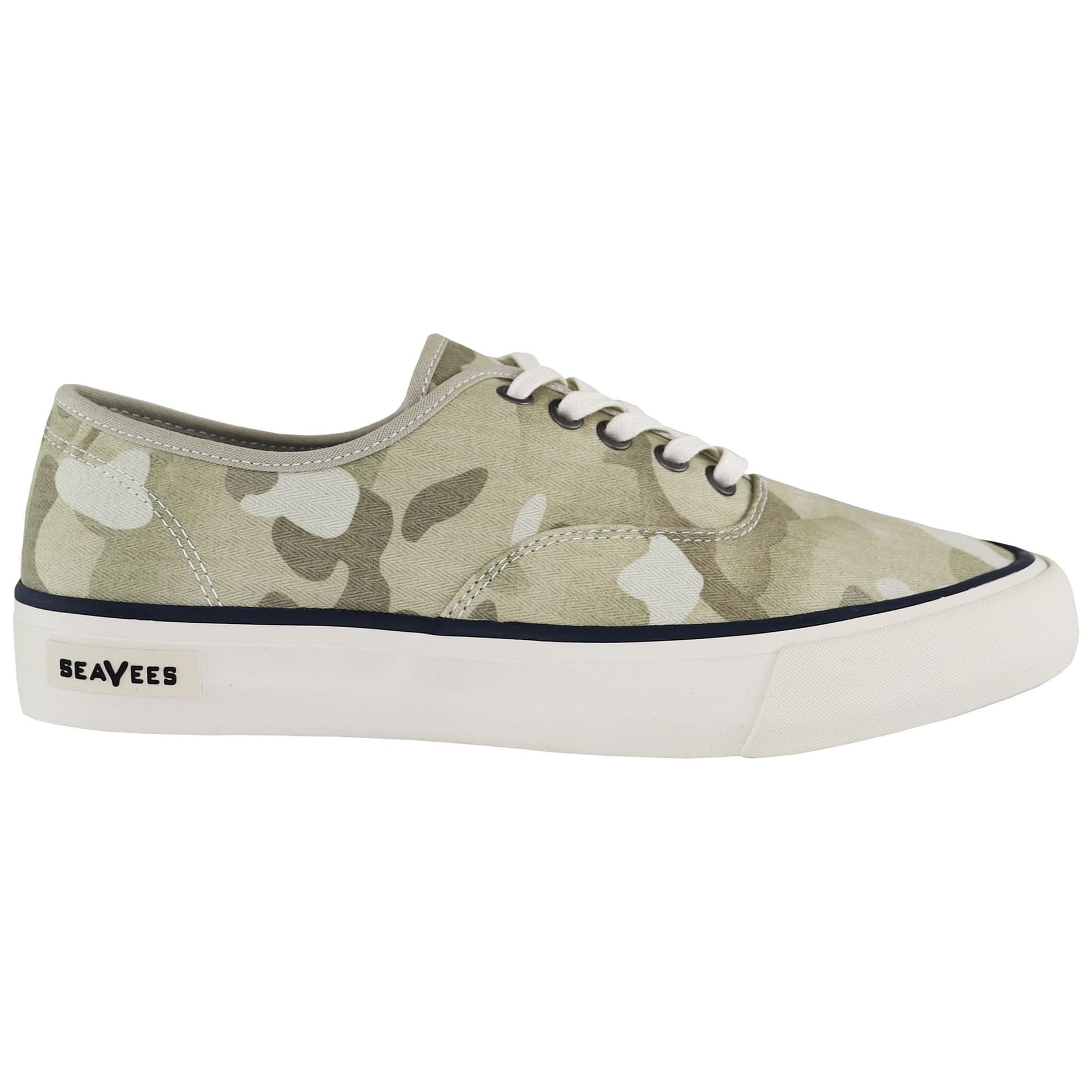 Seavees Seavees Men's Camo Lace-Up Beige Canvas Plimsolls