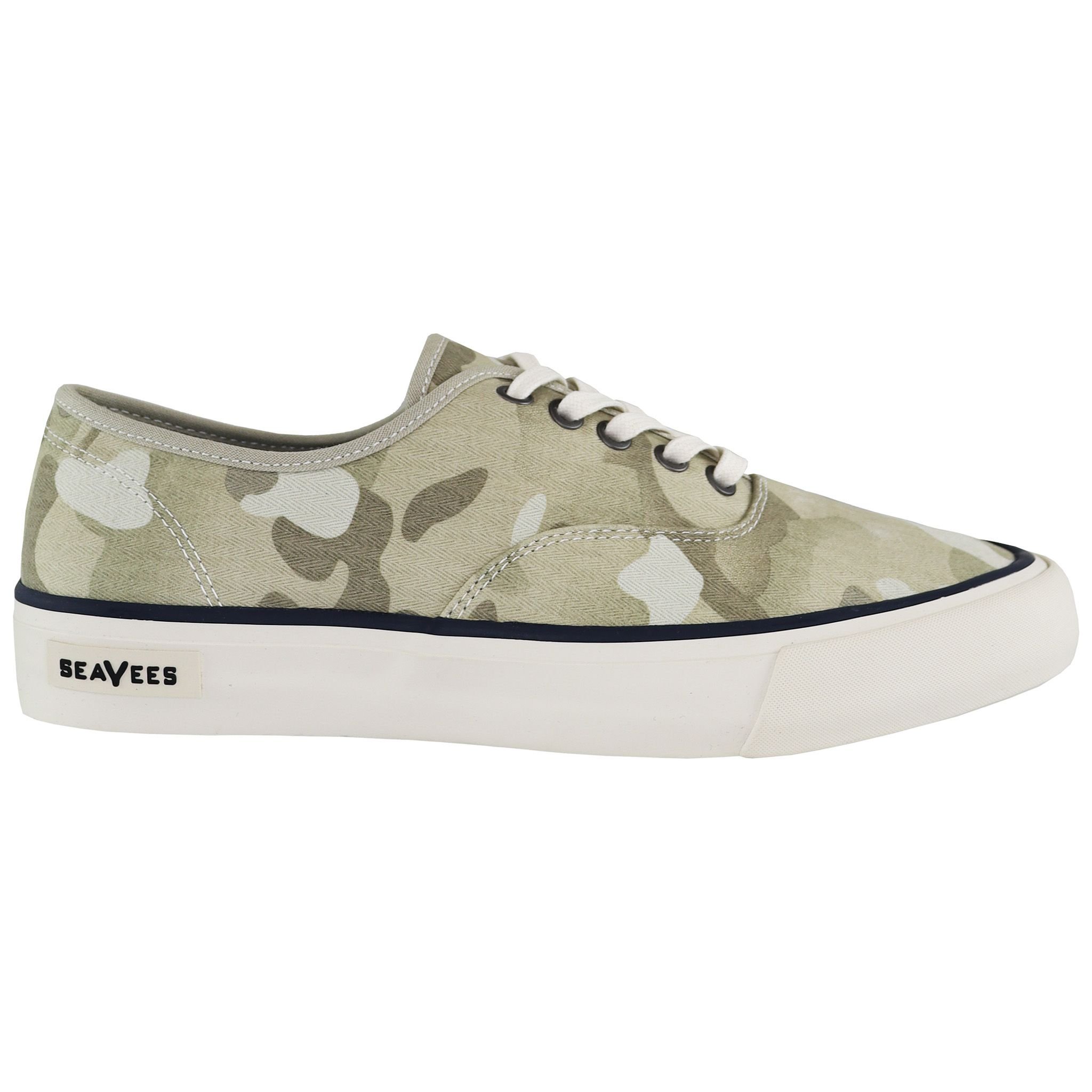 Seavees Seavees Men's Legend Camoflauge Lace-Up Beige Canvas Plimsolls - 3