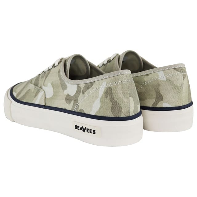 Seavees Seavees Men's Legend Camoflauge Lace-Up Beige Canvas Plimsolls - 3