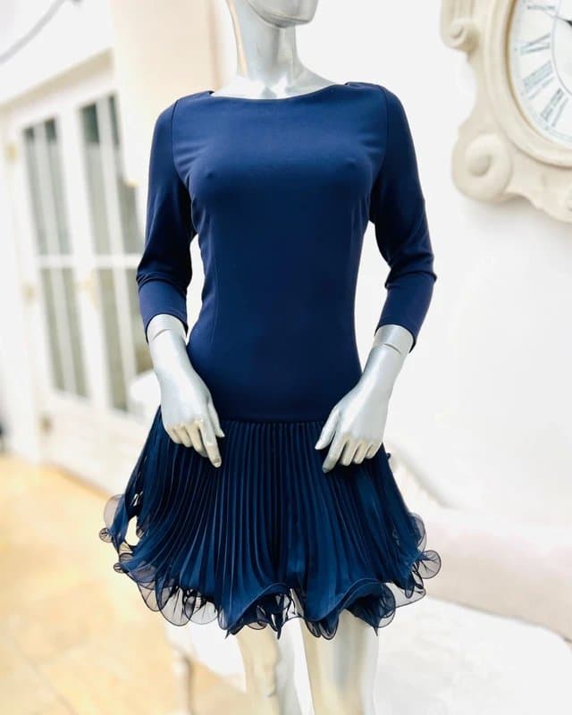 Coast Coast navy frill hem cocktail dress 14p