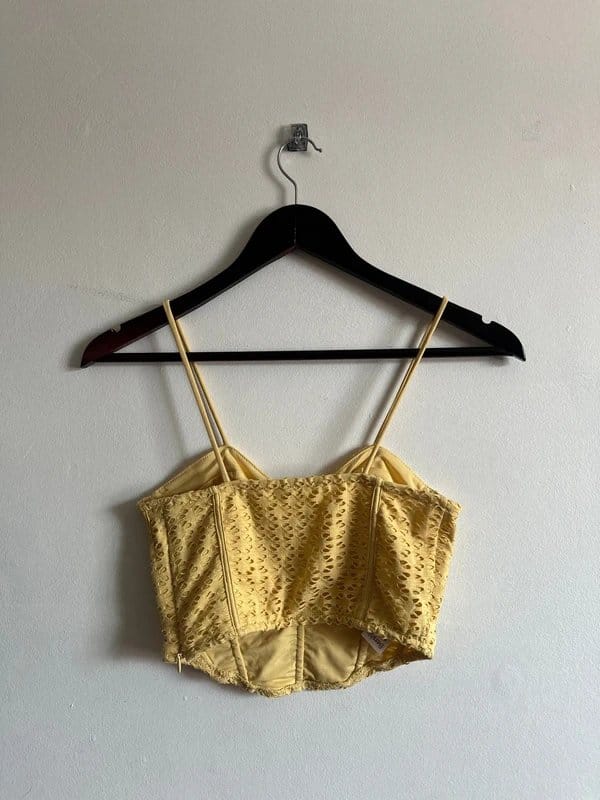 Bershka Yellow cropped top - 1