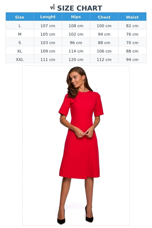 Love Lace Love Lace Women's Stylish Envelope Trapeze Hem Dress in Red - 3