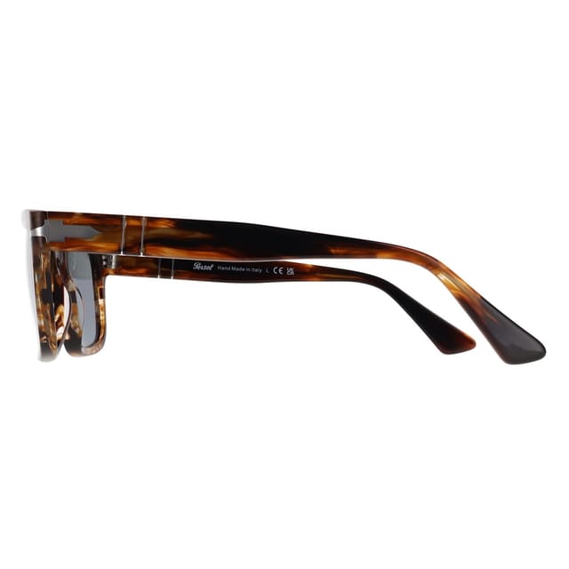 Persol Persol Men's Rectangle Striped Black & Brown Light Blue PO3272S - 3