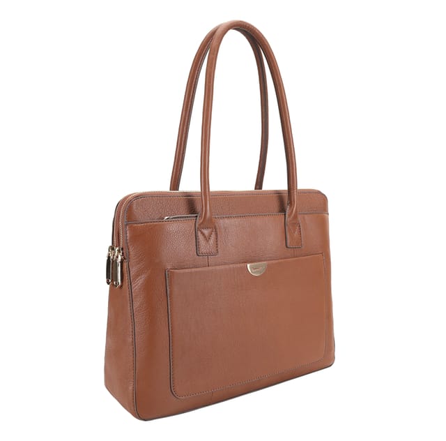 Paul Costelloe Paul Costelloe Women's Lorca Leather Shoulder Bag in Tan - 2