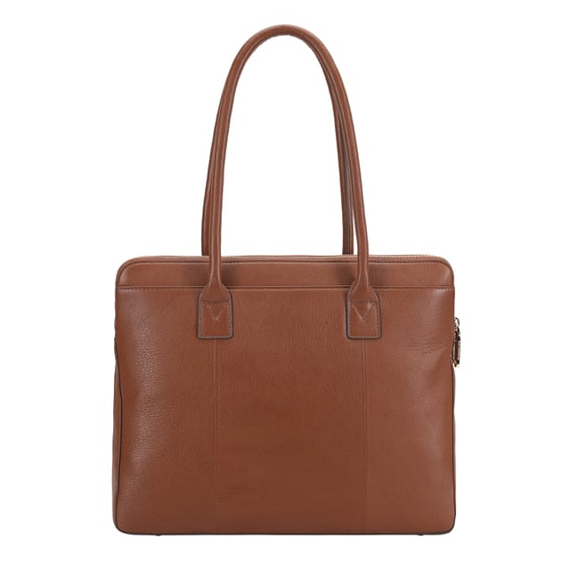 Paul Costelloe Paul Costelloe Women's Lorca Leather Shoulder Bag in Tan - 3