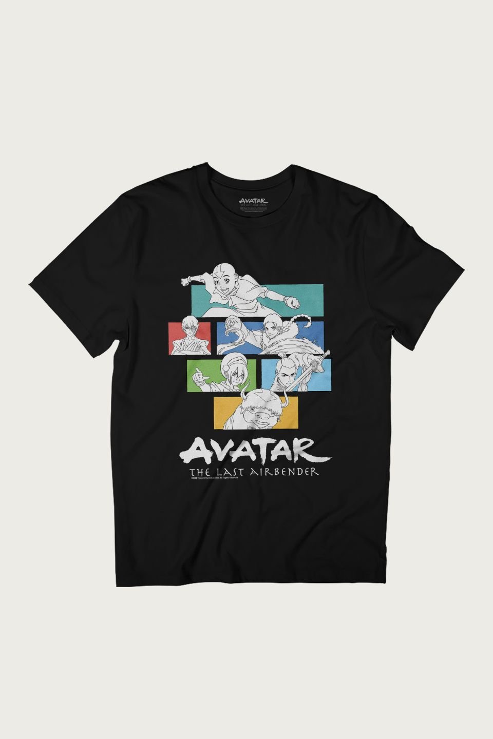 Avatar: The Last Airbender Avatar: The Last Airbender Men's Colour Block Characters T-Shirt in Black - 2