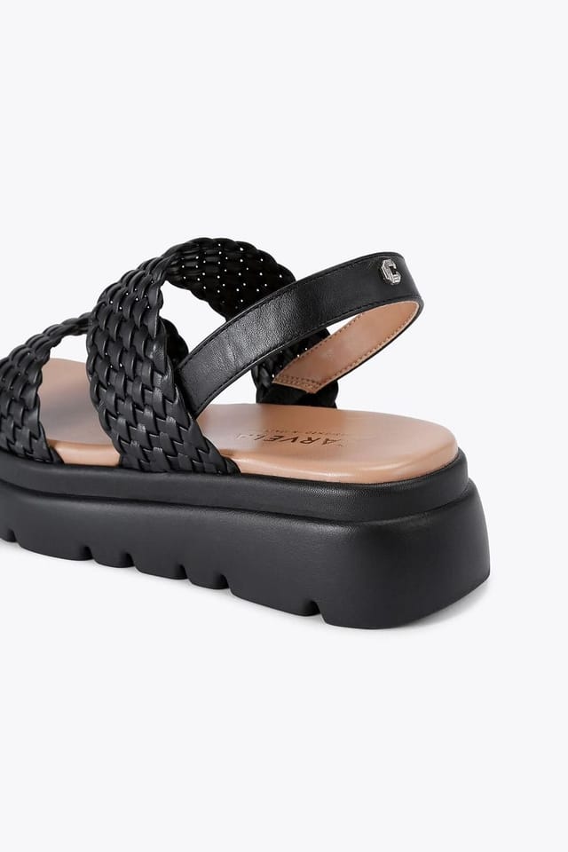 Carvela Carvela Women's 'Krypton Weave' Leather Sandals in Black - 3