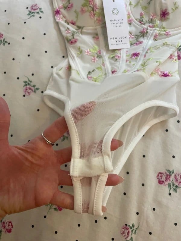 New Look Cream Floral Bodysuit