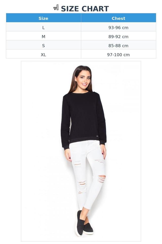 Love Lace Love Lace Women's Soft Knit Sweatshirt Blouse with Back Bow in Black - 3