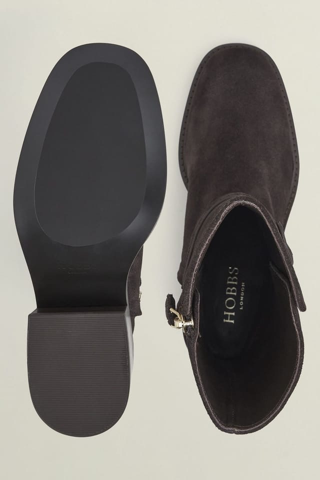 Hobbs London Hobbs London Women's Block Heel Ankle Boot in Dark Brown - 2