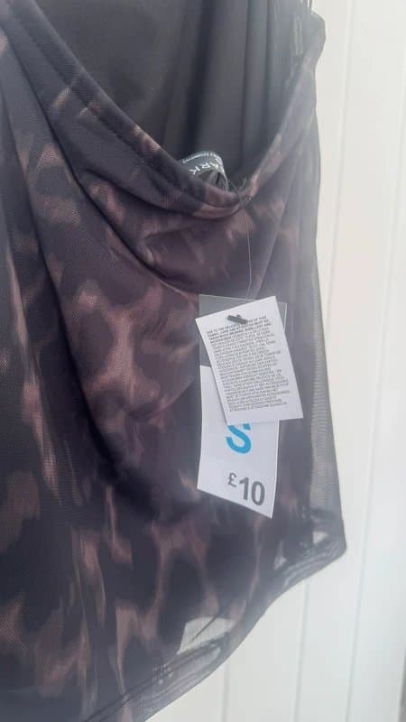 Primark Primark pattern animal leopard print halter neck top tulle