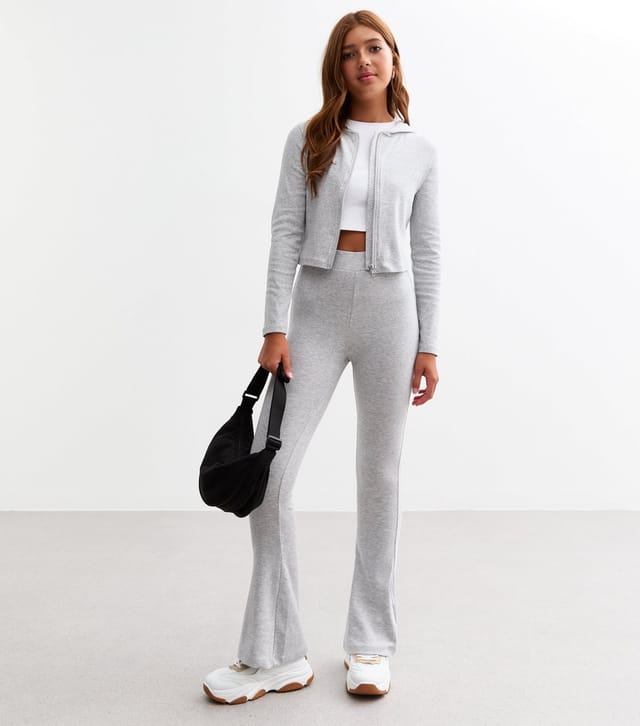 New Look Girls' Grey Flared Leggings New Look - 3