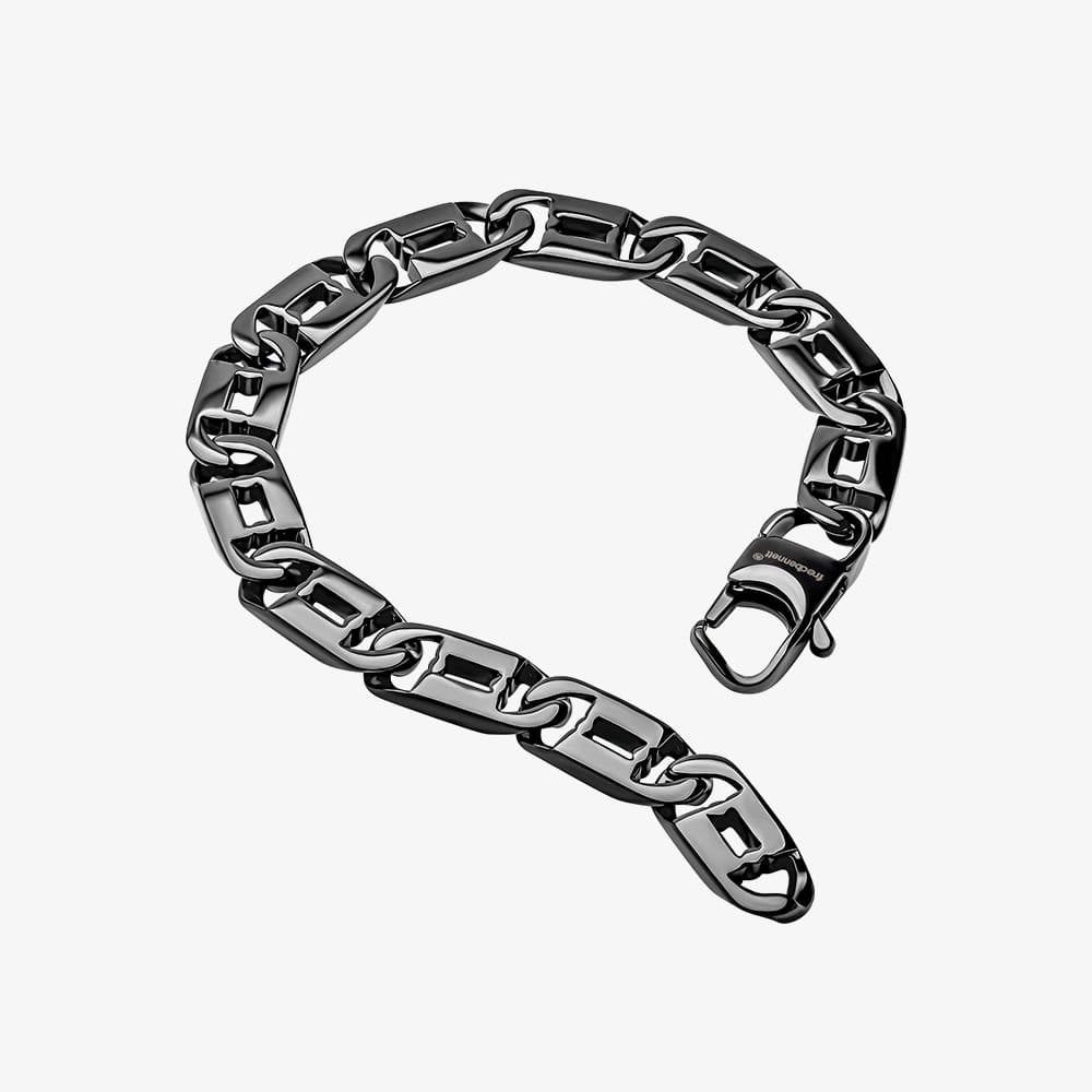 Fred Bennett Fred Bennett Men's Black Stainless Steel Chain Bracelet B5570B - 1