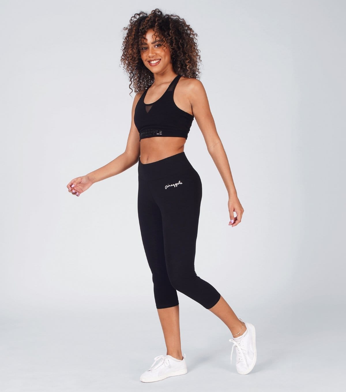 Pineapple Women's Black Mesh Bra Crop Top Pineapple New Look - 4
