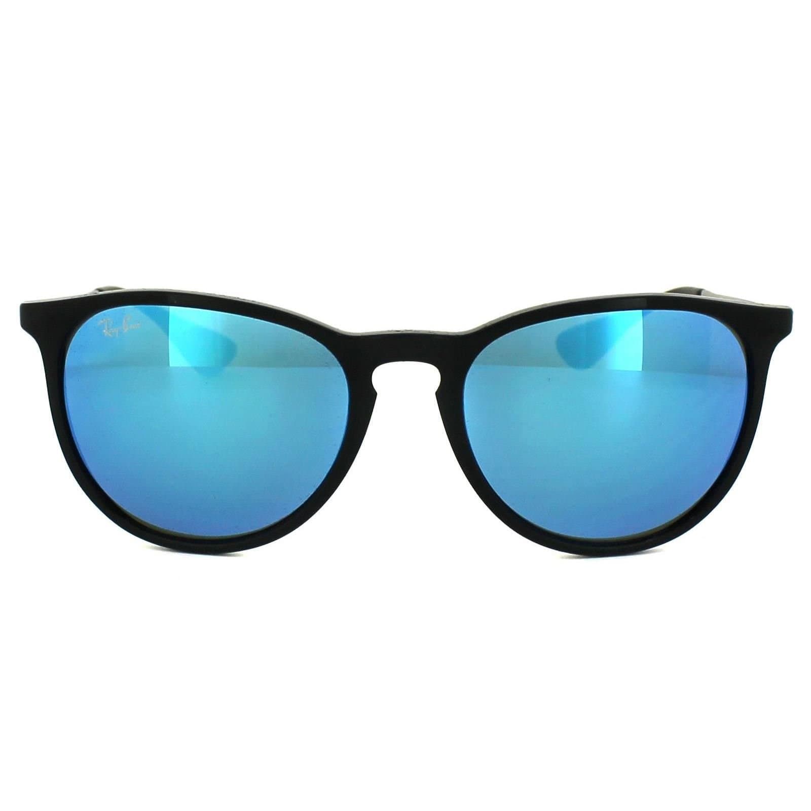 Ray-Ban Ray-Ban Women's Round Black & Gunmetal Blue Mirror Sunglasses