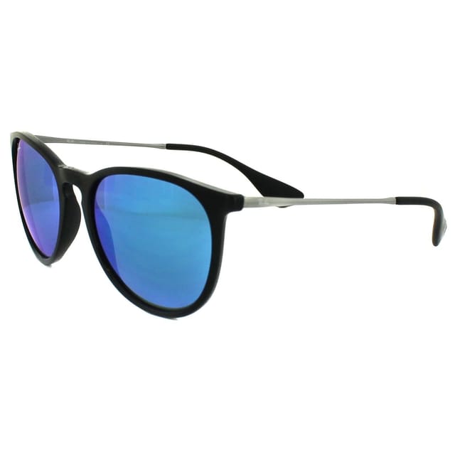 Ray-Ban Ray-Ban Women's Round Black & Gunmetal Blue Mirror Sunglasses - 2