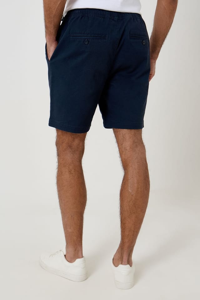 Threadbare threadbare Men's Shorter Length Stretch Chino Shorts in Navy - 2