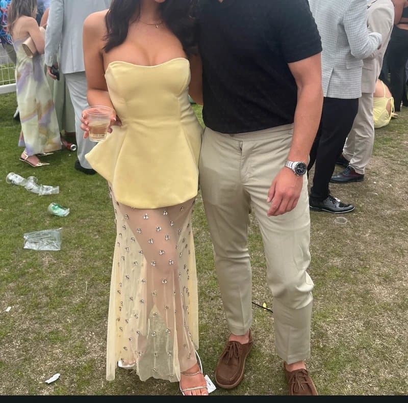 ASOS ASOS Design Yellow Embellished Maxi Dress peplum mesh