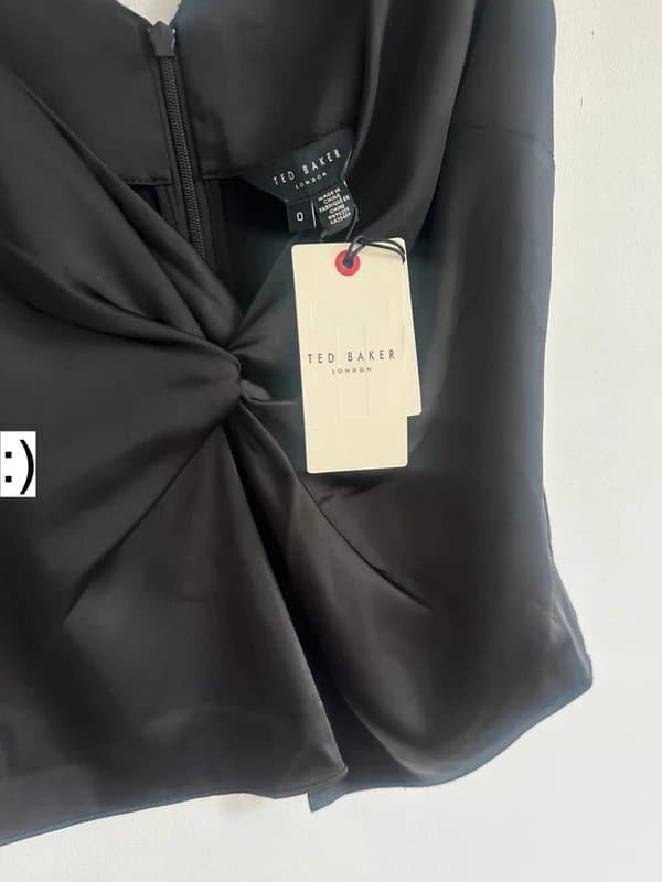 Ted Baker Ted baker satin occasion vest cami top asymmetrical straps new BNWT black 6