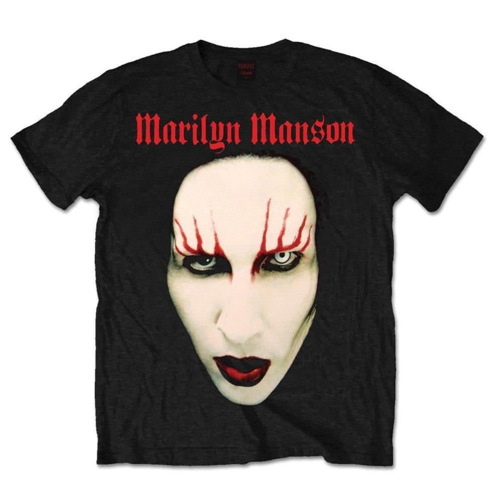 Marilyn Manson Marilyn Manson Men's Red Lips Cotton T-Shirt in Black