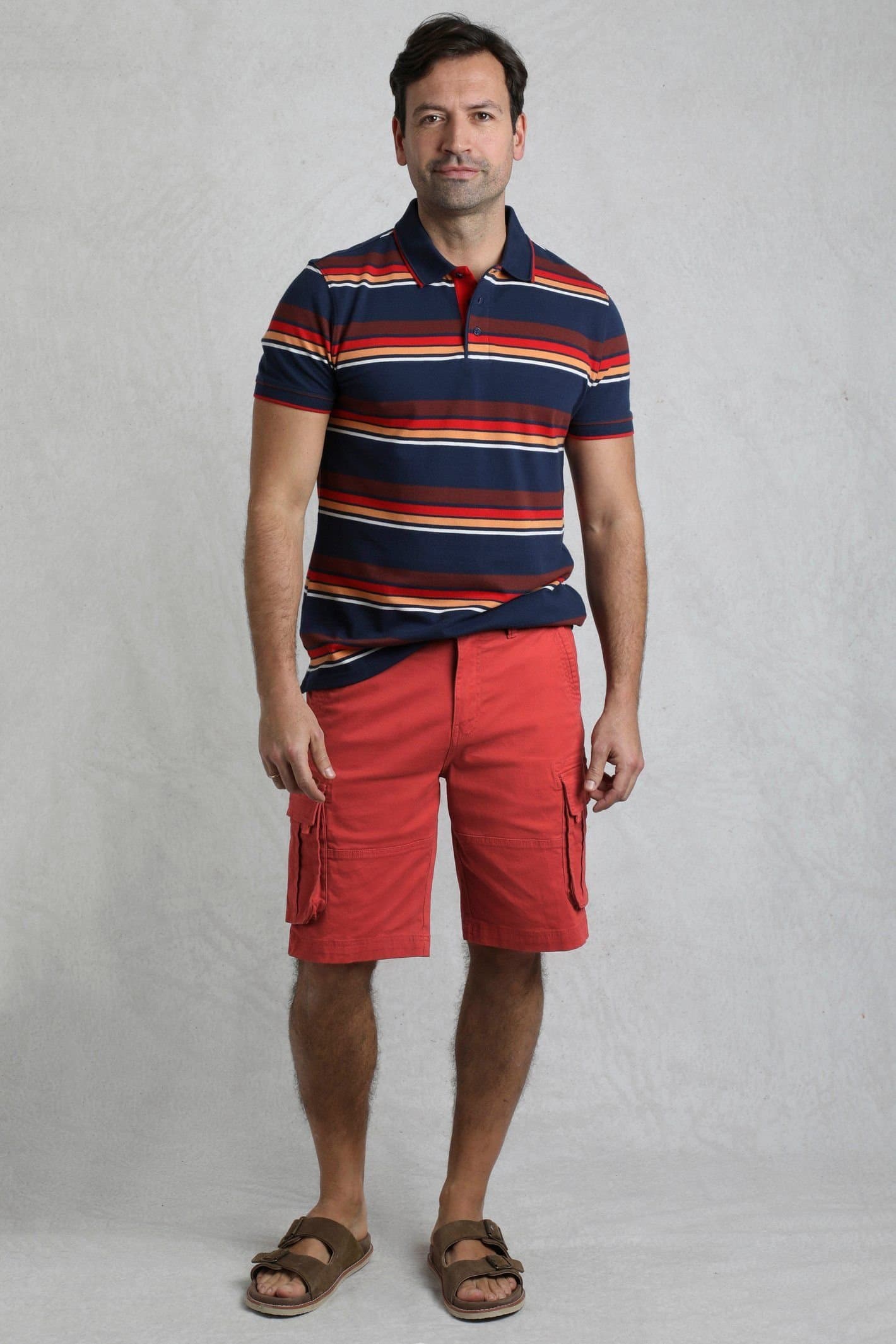 Weird Fish Weird Fish Men's Rigney Cargo Shorts in Orange