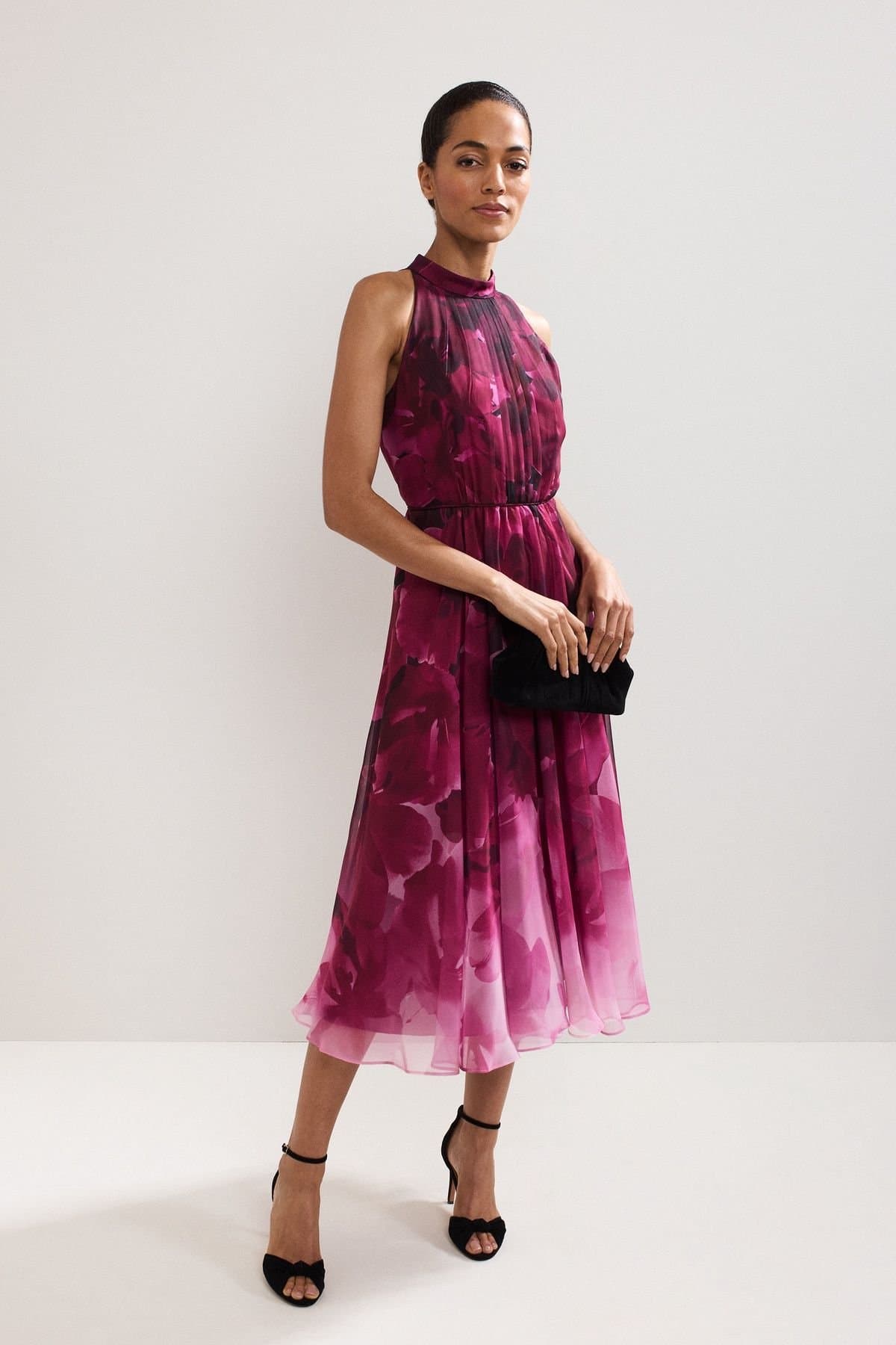 Phase Eight Phase Eight Women's Bethany Floral Print Dress in Fuchsia