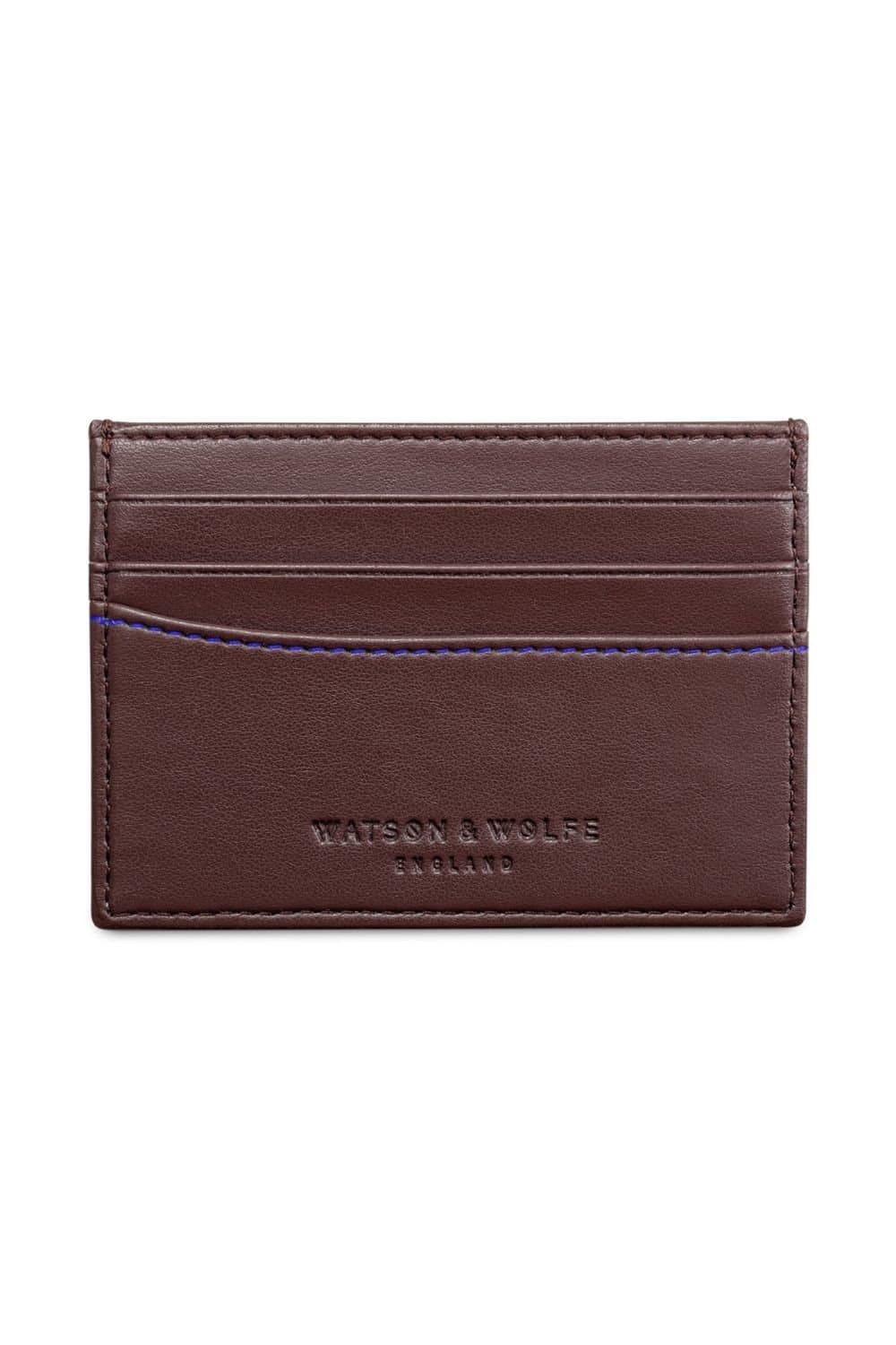 Watson & Wolfe Watson & Wolfe Men's Slim Card Holder in Brown