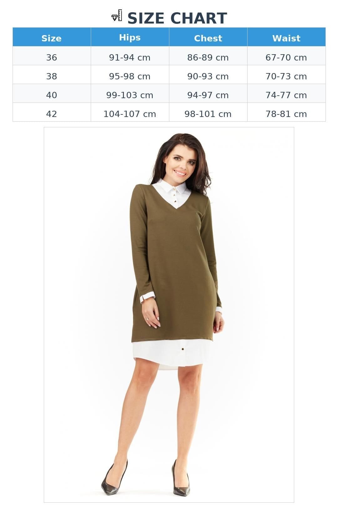 Love Lace Love Lace Women's Long Sleeve Day Dress with White Insets in Green - 4