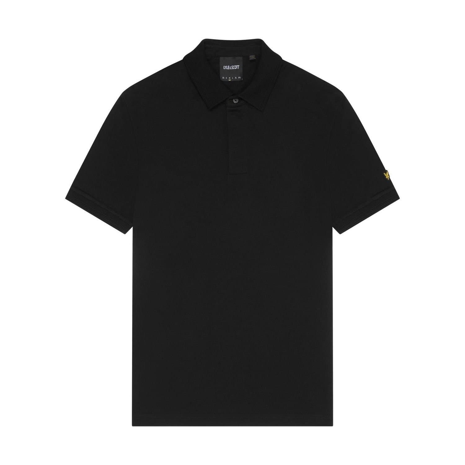 Lyle & Scott Lyle & Scott Men's Tipped Ottoman Polo Shirt in Black