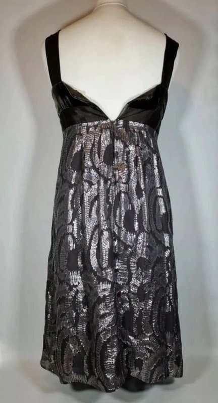 TOAST TOAST Dress UK 14 Grey Silver Silk Blend Anushka Cocktail Dress Evening Occasion