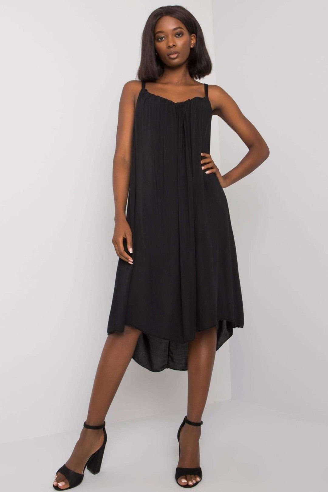 Love Lace Love Lace Women's Viscose Strapless Summer Dress in Black