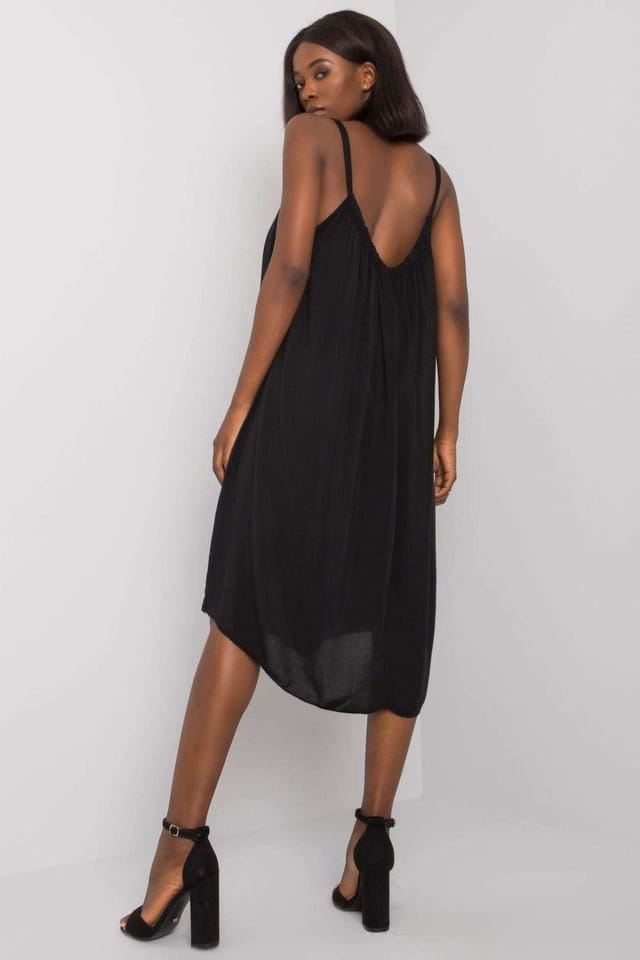 Love Lace Love Lace Women's Viscose Strapless Summer Dress in Black - 3